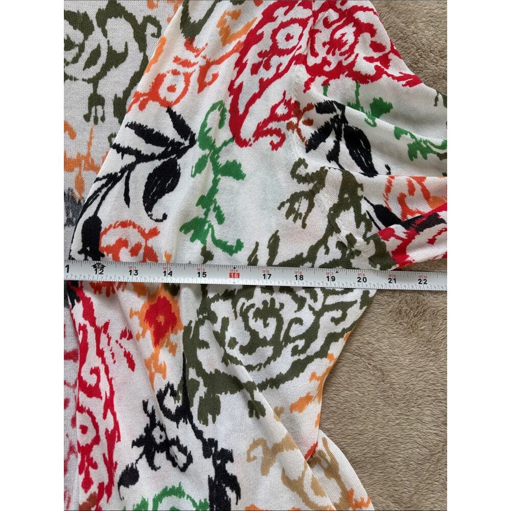 Chico’s Open Front Lightweight Cardigan  Women’s Sz 3 XL Floral Business Casual - Picture 5 of 6